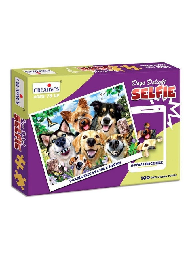 Creative's Dog Delight Selfie | Animal Puzzles | Jigsaw Puzzles for Kids | Eye-Hand Coordination Puzzles | 100 Pieces Puzzles | Ages 7 & Up - Image 1