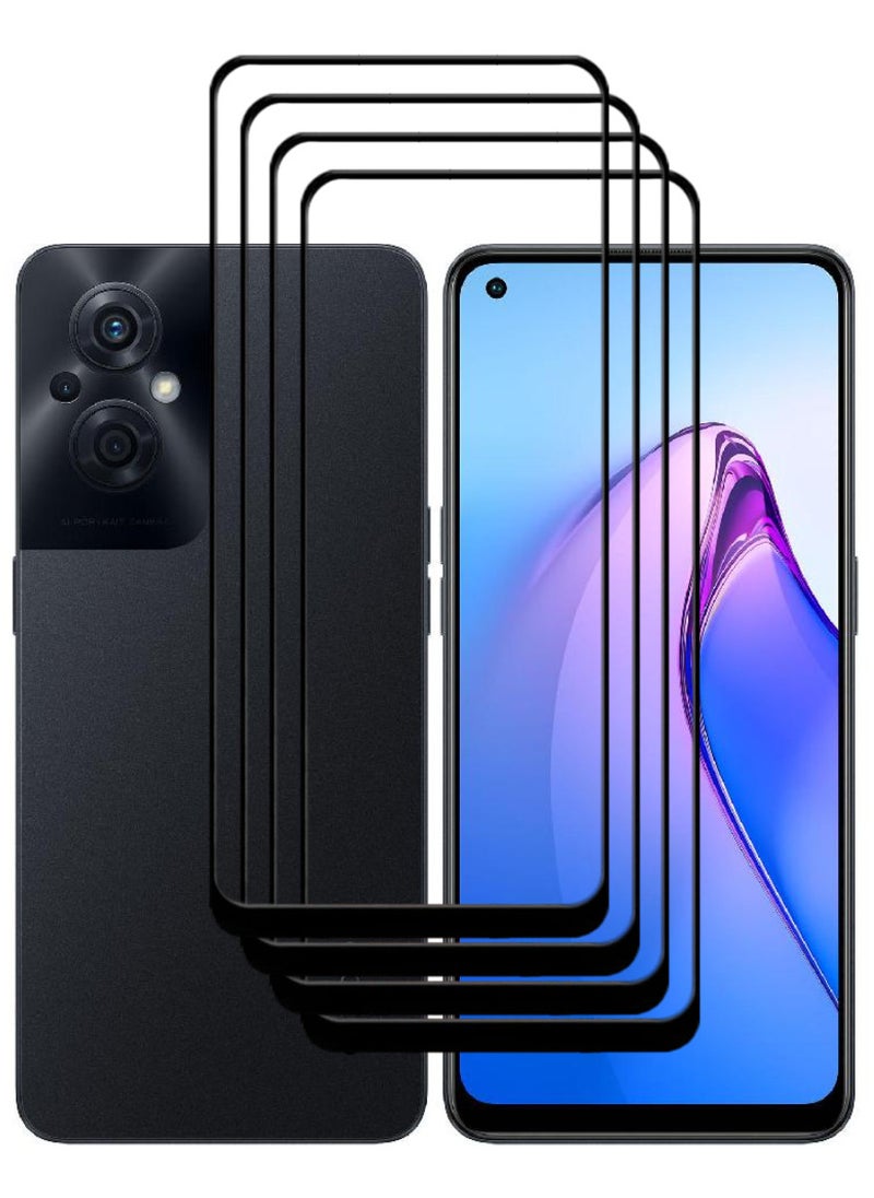 ACLIX 4 Pieces Antistatic ESD Dustproof Premium Quality High Definition Tempered Glass Screen Protector Designed For Oppo Reno8 Z - Image 1
