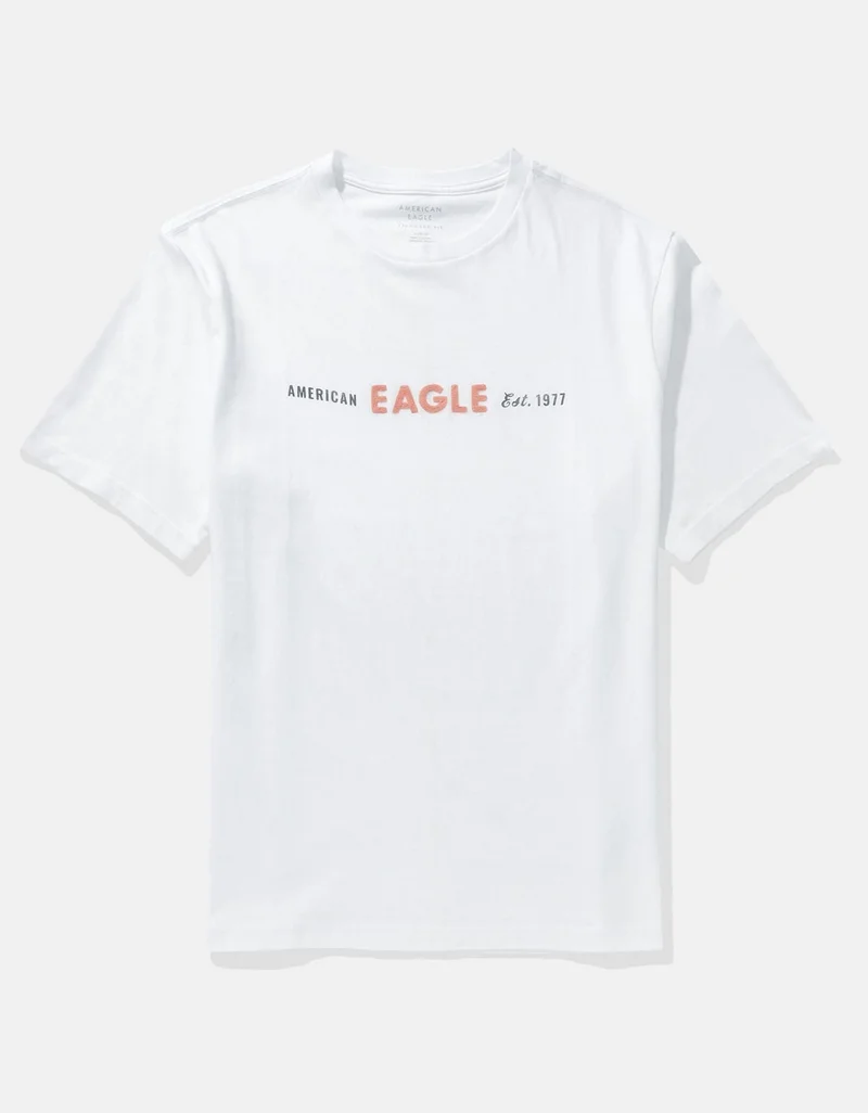 American Eagle  AE Elevated Logo Graphic T-Shirt for Men | Best Price UAE