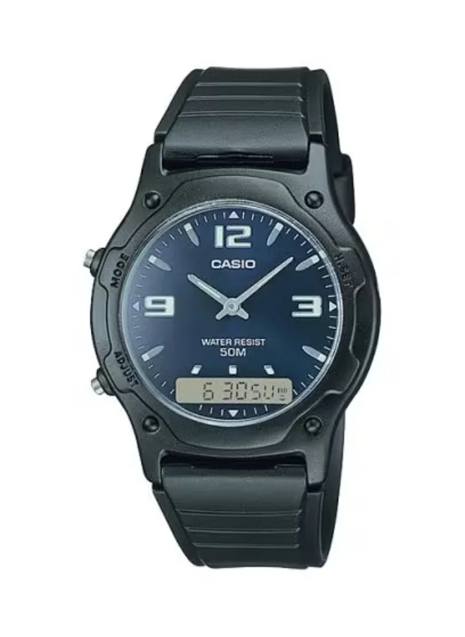 CASIO Men's Analog Digital Display Watch With Black Resin Strap - AW-49HE-2A