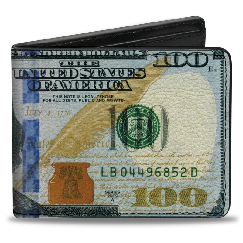 Buckle Down BuckleDown Wallet Bifold 100 Dollar Bill Series 2009 Vegan Leather - Image 2