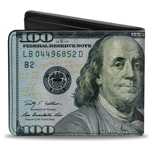 Buckle Down BuckleDown Wallet Bifold 100 Dollar Bill Series 2009 Vegan Leather - Image 3
