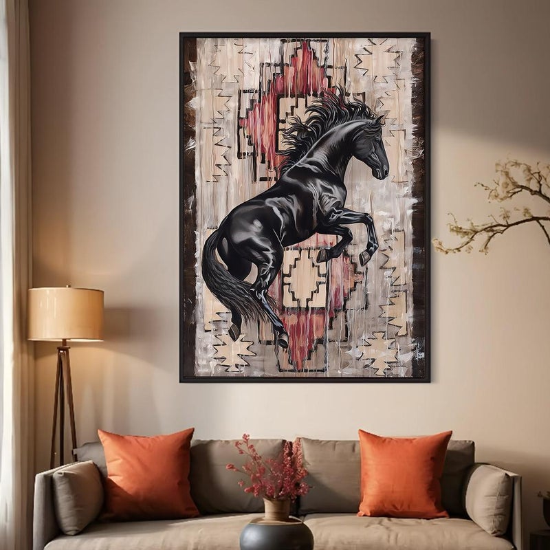 Marktna Sadu heritage design canvas painting with hollow frame (120x80) one piece - Image 1