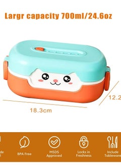 Excefore Lunch Box for Kids, Versatile food and snack container for both kids and adults. Dishwasher and microwave safe. BPA and PVC free. Leakproof design. Available in MIXCOLOR-A.  - Image 2