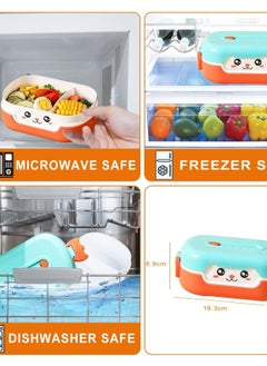 Excefore Lunch Box for Kids, Versatile food and snack container for both kids and adults. Dishwasher and microwave safe. BPA and PVC free. Leakproof design. Available in MIXCOLOR-A.  - Image 5