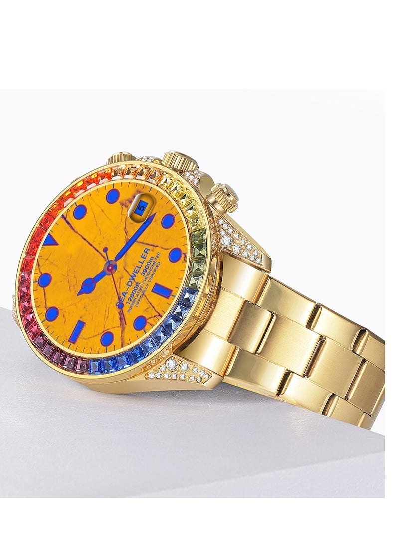 LESHP - 460 Mah 1.43 Amoled Screen 3d Tempered Glass Ip68 Waterproof High-End Men's Smart Sports Watch Gold - Image 1