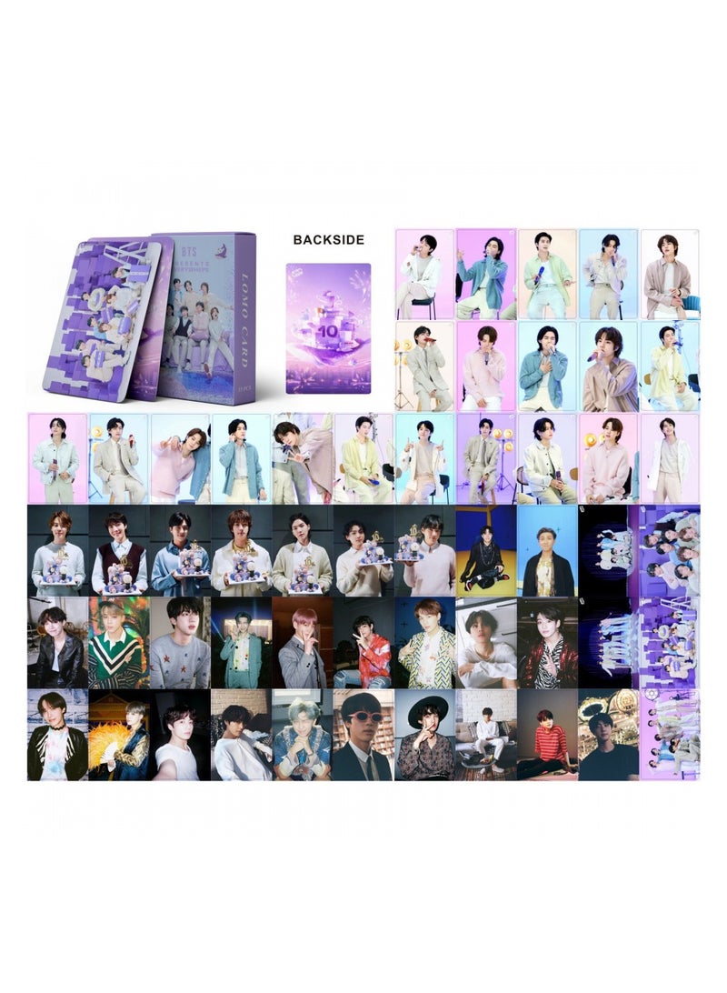 NIBEMINENT 55 Pcs Kpop BTS 10th 2023 FESTA Lomo Cards Card For Fans Collection Gifts - Image 1