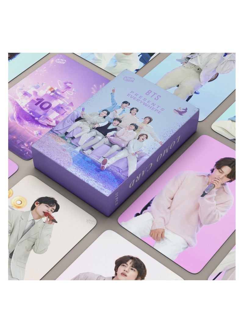 NIBEMINENT 55 Pcs Kpop BTS 10th 2023 FESTA Lomo Cards Card For Fans Collection Gifts - Image 2