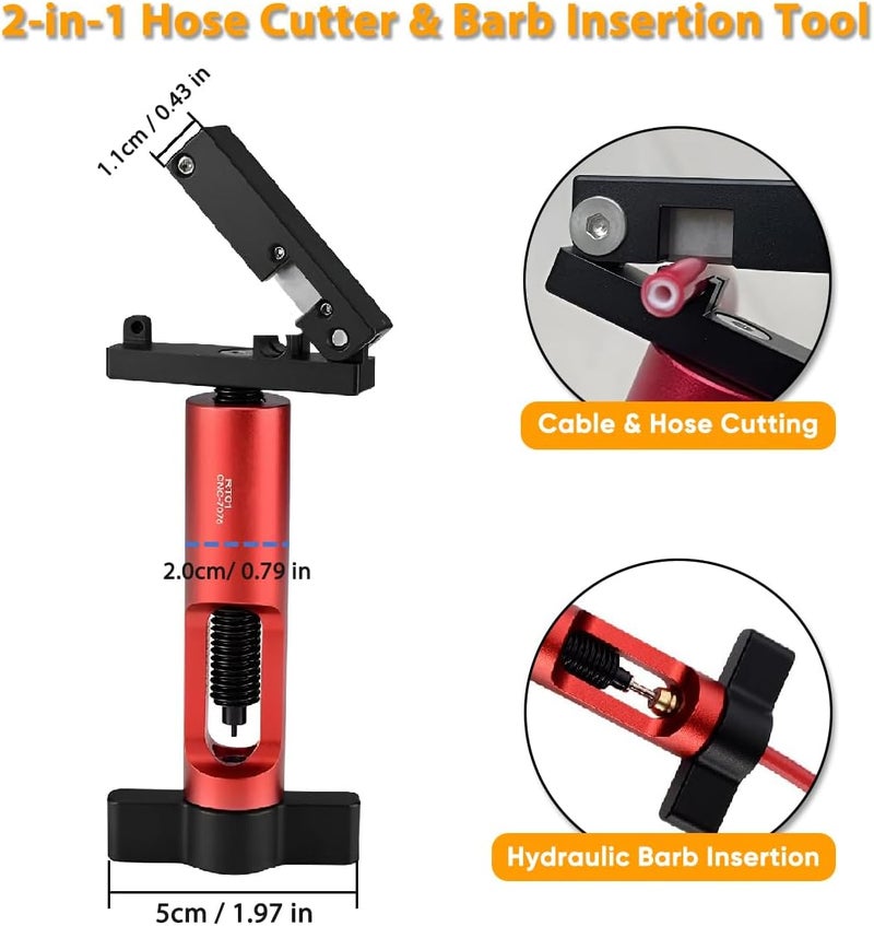 BESNIN 2 in 1 bike Hose Cutter and Needle Insert tool Hydraulic Hose Fitting Insert tool Hydraulic Hose Fitting Insert tool and Hydraulic Brake hose set - Image 5