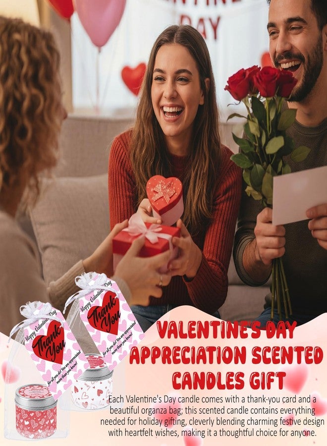Conelist 24 Sets Valentine's Day Scented Candles Gifts Valentine Gifts for Women Coworkers Employees Valentines Thank You Gift Scented Soy Wax Candles with Organza Bag Appreciation Card for Wife Gift - Image 4