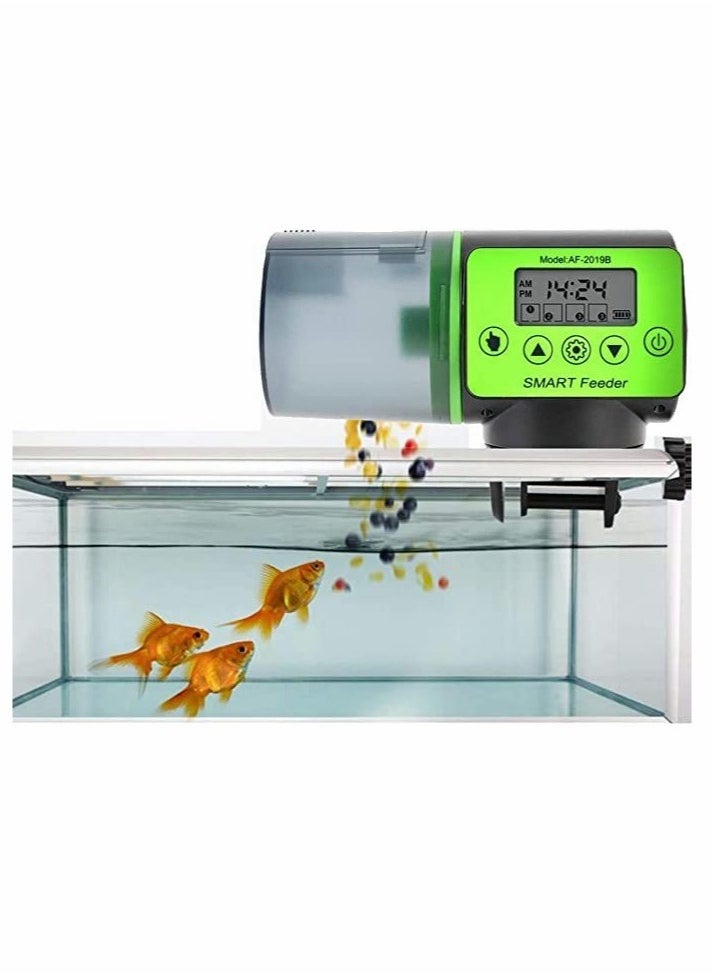 Captaintech Electric Automatic Fish Feeder with Timer for Aquarium, Moisture-Proof Food Dispenser for Vacation and Weekend Use  - Image 1