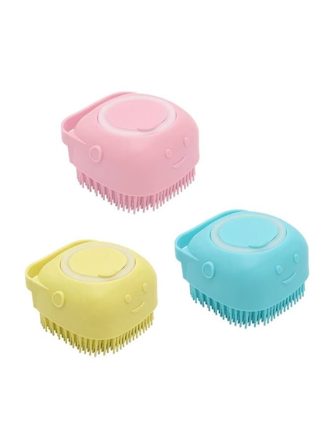 Silicone Bath Sponge with Soap Dispenser, Soft Bristles Massage Brush with Soap Dispenser for Body Massage, Bath Sponge for Baby, Kids, Women, Men, Pets, Multicolor, - Image 2
