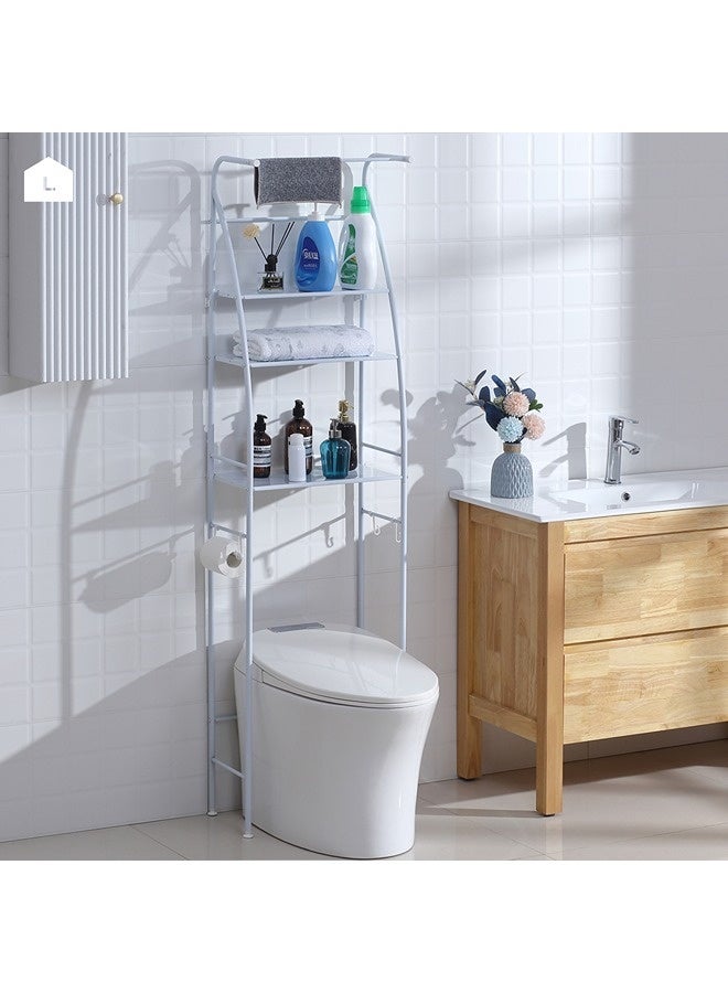 Sailboat Toilet Rack With Towel 25x47x177cm | Toilet Shelf Bathroom Shelves Over Toilet, Above Toilet Storage Rack Bathroom Space Saver, Freestanding Space Saver Toilet Stands with 2 Hooks. - Image 5