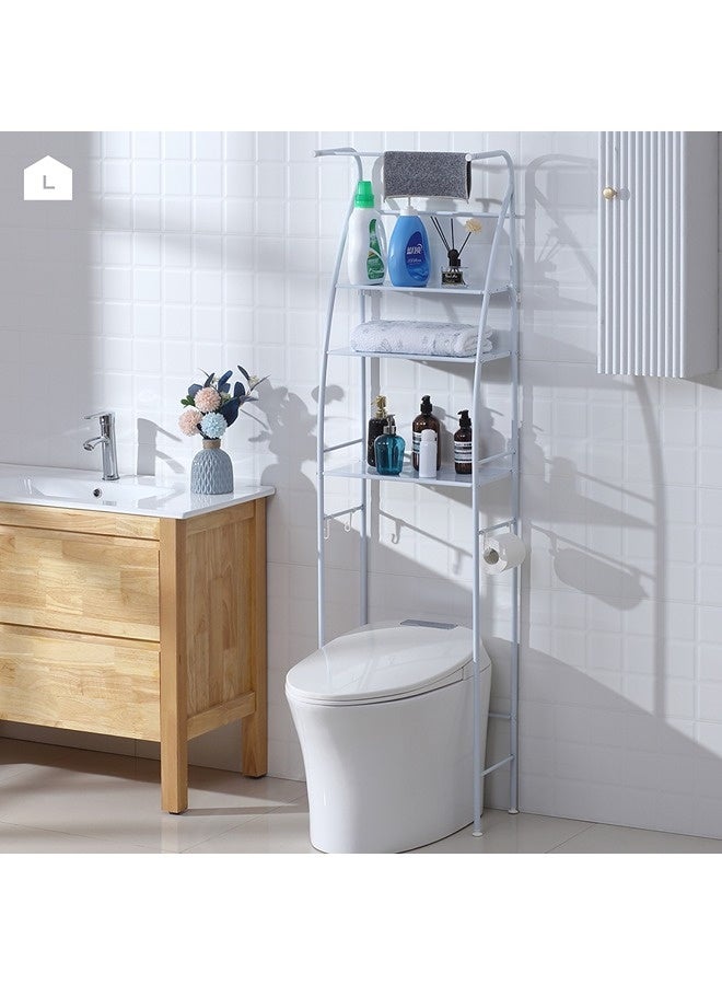 Sailboat Toilet Rack With Towel 25x47x177cm | Toilet Shelf Bathroom Shelves Over Toilet, Above Toilet Storage Rack Bathroom Space Saver, Freestanding Space Saver Toilet Stands with 2 Hooks. - Image 2
