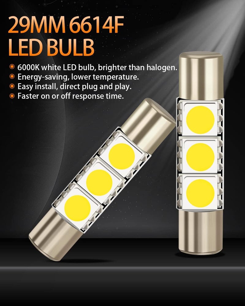 MEALAM مجموعة لمبات LED بيضاء متوافقة مع تويوتا سيكويا 2008-2021 للإضاءة الداخلية ولوحة الأرقام مع أداة تركيب، 20 قطعة - Image 3