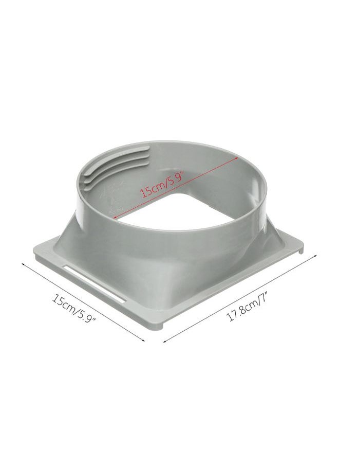 NIBEMINENT Portable Air Conditioning Body Exhaust Duct Interface Silver 150mm  - Image 2