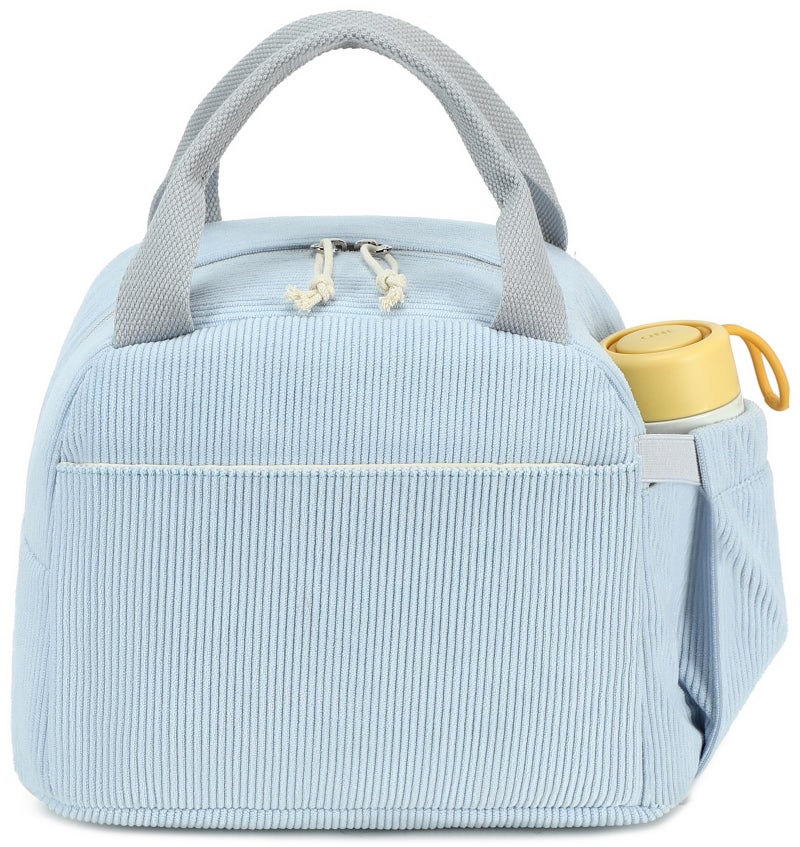 Bluboon Lunch Bag for Women Men Cute Corduroy Lunch Tote Bags Reusable Insulated Lunch Box Large Capacity Reusable Insulated Cooler for Work Picnic or Travel - Image 5
