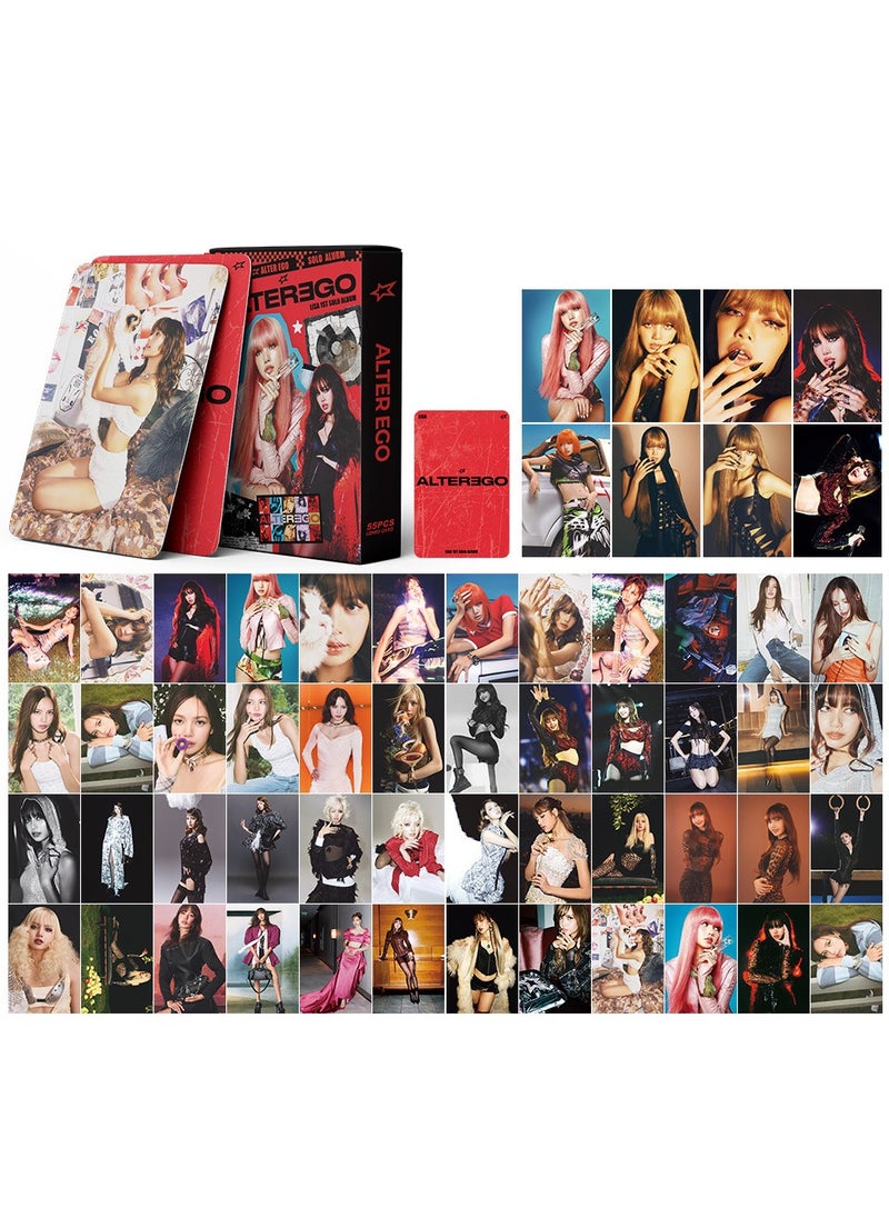 EHOME - 55PCS LISA New Album 'ALTER EGO' Lomo Photo Cards Set - Image 1