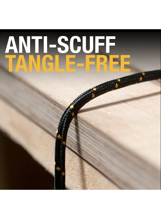 DEWALT كابل Type C إلى USB — كابل مضفر معزز لـ USB إلى USB-C — كابل شحن سريع USB-C إلى USB-A — كابل شحن سريع Type C — 6 قدم - Image 4