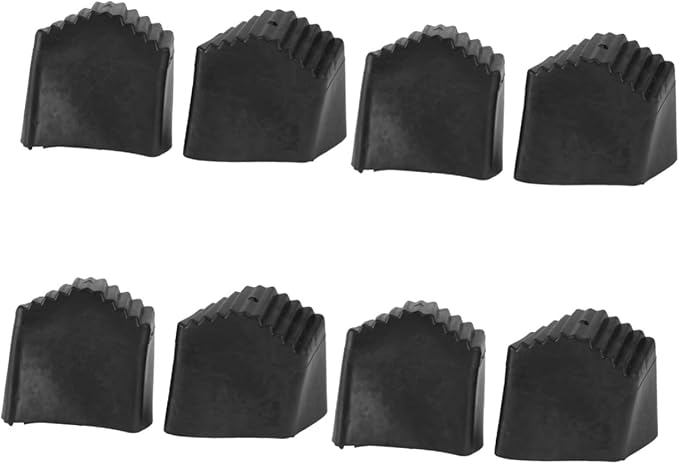 Non Slip Ladder Pads Foot Stabilizer Anti Skid Bumpers 4x4cm Black 4 Sets - Image 1
