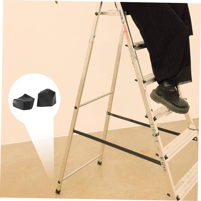 Non Slip Ladder Pads Foot Stabilizer Anti Skid Bumpers 4x4cm Black 4 Sets - Image 4