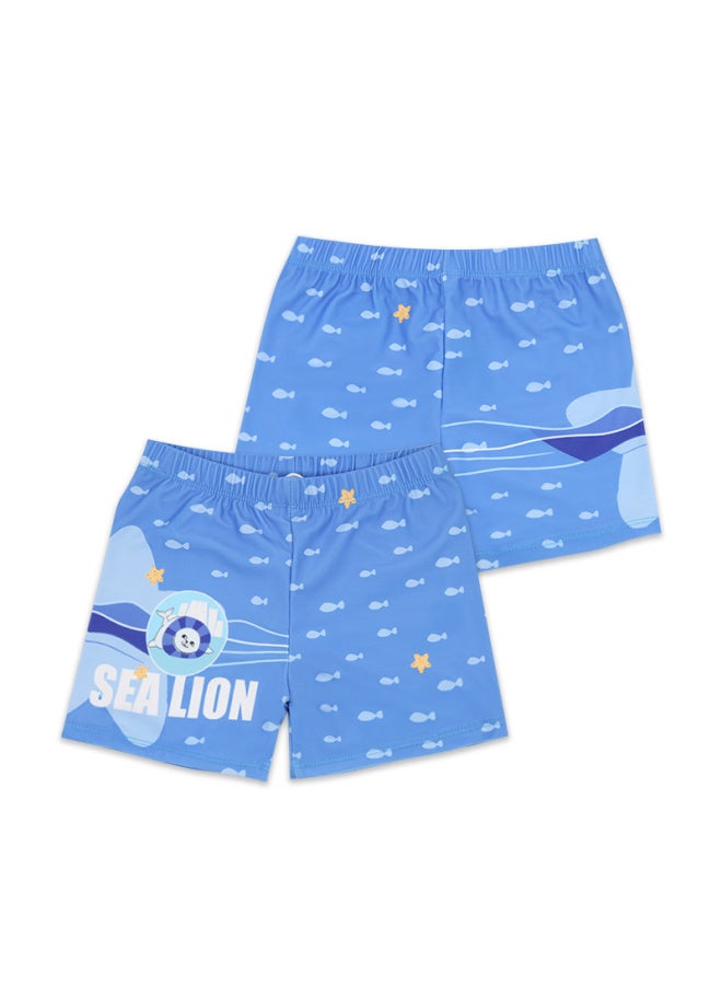 LORIA Children's Swimsuit Baby Cartoon Swimsuit Boy Swimsuit Medium And Large Children Hot Spring Swimming Trunks Swimming Cap Baby - Image 1