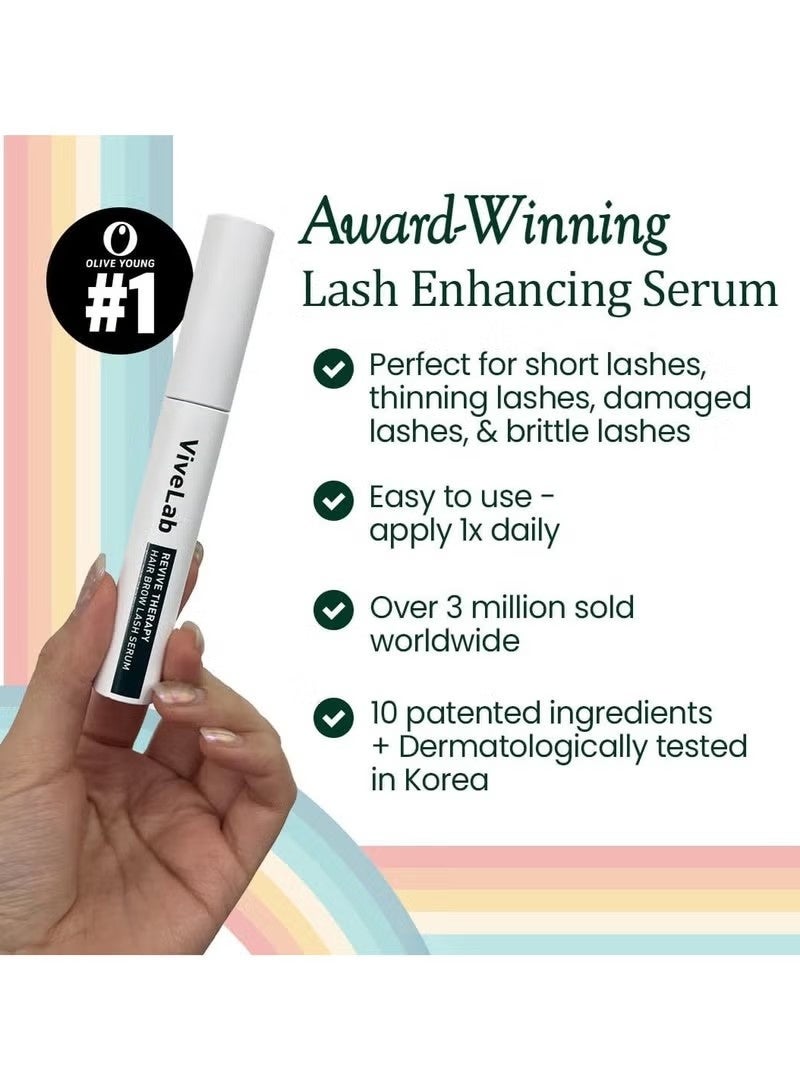 فايف لاب Biotin Lash Serum - مصل نمو الرموش والحابب. الرموش والحاببين للرموش السميكة والحاببين الكورية طبيب الجلد-تصور 0.35oz - Image 3