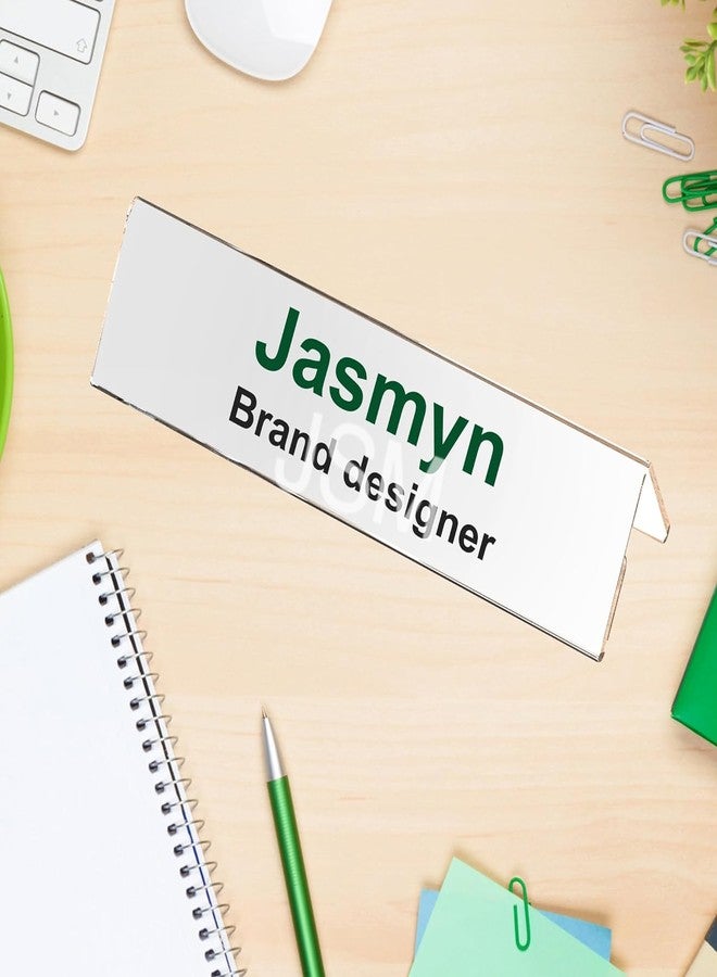 JSMSH Acrylic V Shaped 2 Sided Table Desktop Sign Display Stand Name Plate for Home Office Restaurant (8 Inch (Pack of 5)) - Image 3