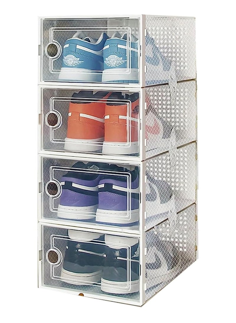 4 Pack Plastic Stackable Shoe Box Foldable Display Box Container - pzsku/Z7A66FB8CC90B76BDBACAZ/45/_/1737124248/1a400949-e4d9-408c-a6ed-81936aa476d1