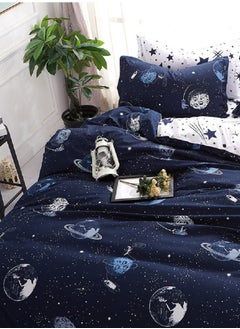WEISDIN 3-Piece Bedding Set Sheet set Comforter Set Luxurious Cotton and Soft Microfiber with 1 Duvet/Quilt Cover And 2 Pillowcases King 2.2m bed (220*240cm)  - Image 2