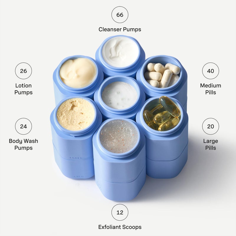 Cadence Extender - Add On to Any Flex Magnetic Containers with Lids,Extension to Travel Bottles for Toiletries - Carry On Travel Essentials For Women/Men - Adds Additional 1.43 fl oz - 3pk, Sand - Image 3