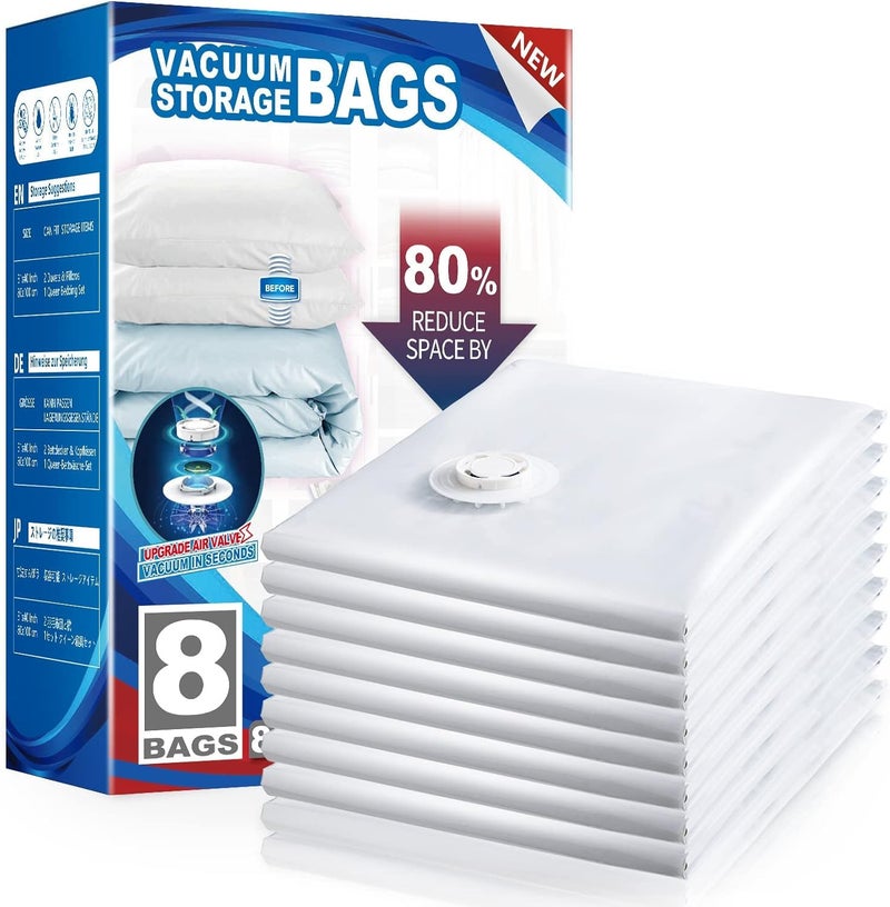 QUALIZA vaccum bag for cloth with pump vaccum storage bag for Comforter and Blankets Jumbo Vacuum Seal Bags - Image 1