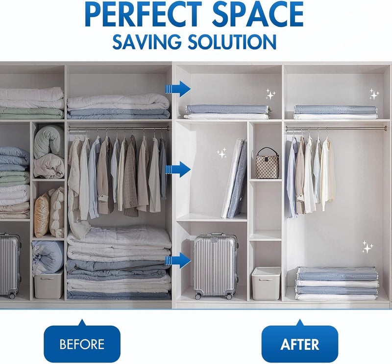 QUALIZA vaccum bag for cloth with pump vaccum storage bag for Comforter and Blankets Jumbo Vacuum Seal Bags - Image 4
