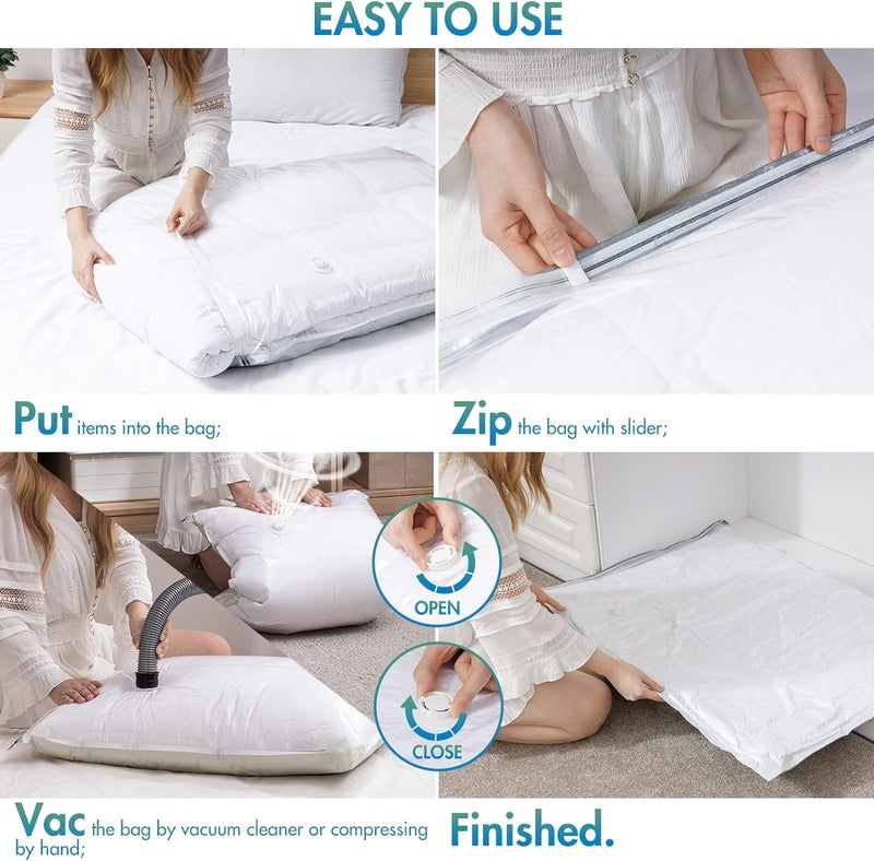 QUALIZA vaccum bag for cloth with pump vaccum storage bag for Comforter and Blankets Jumbo Vacuum Seal Bags - Image 2