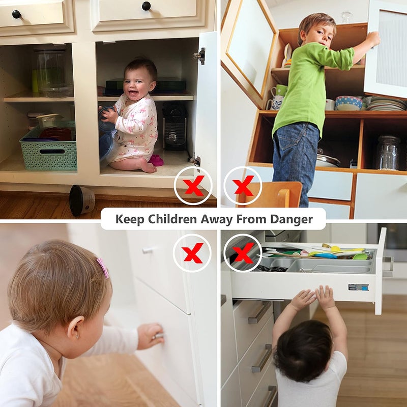 CODACE قفل درج خزانة بيومتري ذكي للأطفال من CODACE بدون مفتاح وبدون بطاقة RFID بتشطيب مصقول أسود - Image 2