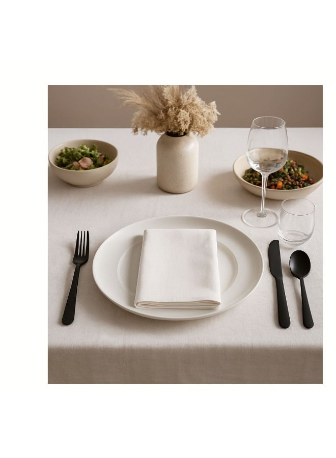 vsell24 Pack of 50 Black Disposable Plastic Cutlery Sets with Napkins – Fork & Knife Set for Parties, Events, Catering & Food Service - Image 5