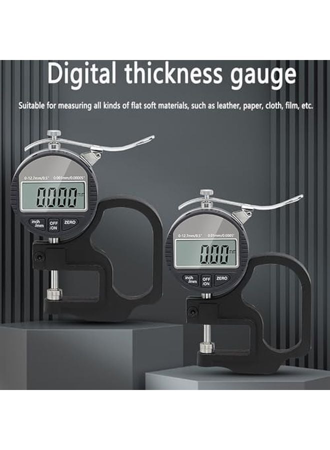 Digital Thickness Meter 0 12 7mm Tester With Digital Display Screen For Flat Soft Materials Size Percentage - Image 3