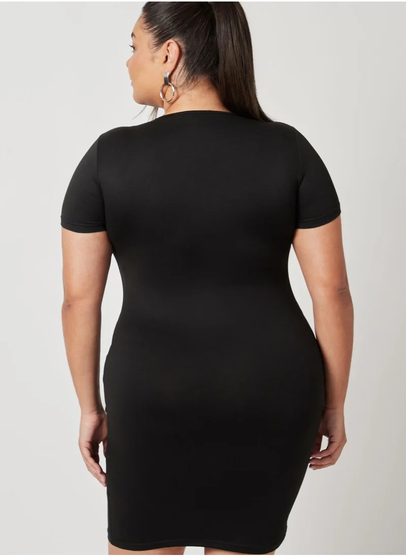 Closet Round Neck Knitted Dress