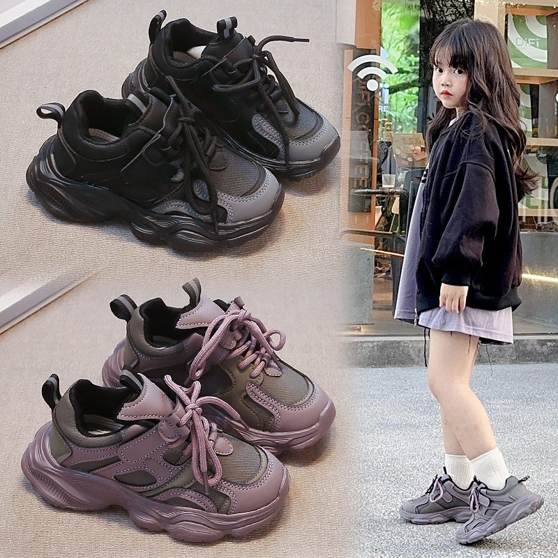 New Children'S Shoes Boys Torre Shoes Lightweight Comfortable Sports Black And White Casual Shoes Korean Style Fashionable Girl Shoes - Image 2
