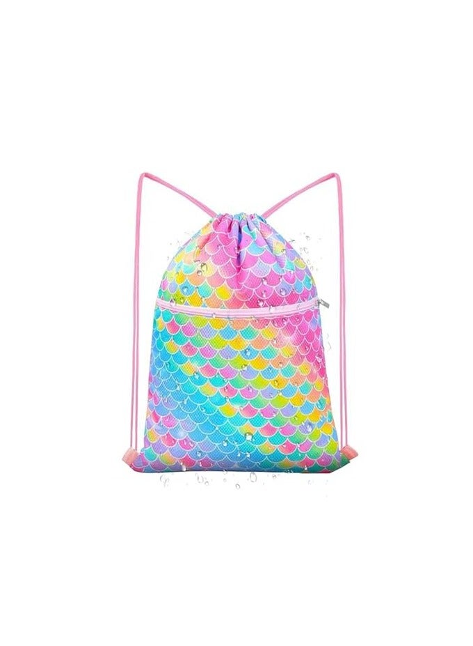 Masroo Drawstring Backpack - Drawstring Bags for Kids Swim Bag for Beach
