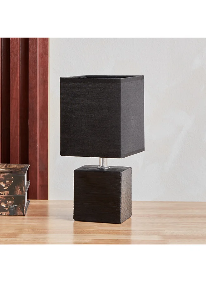 Home Box Novalie Ceramic Table Lamp with Square Lampshaden 12 x 26.5 x 12 cm
