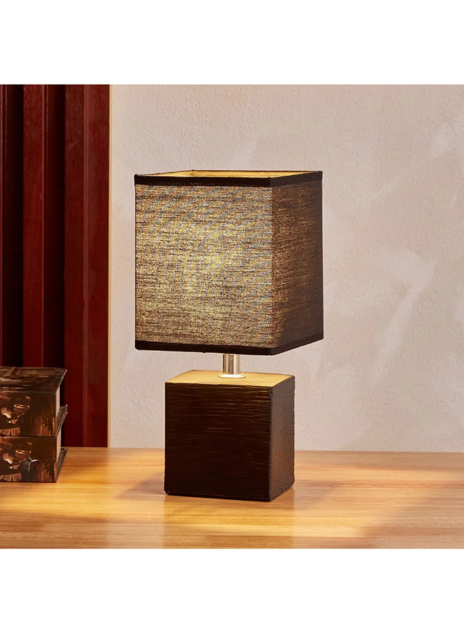 Home Box Novalie Ceramic Table Lamp with Square Lampshaden 12 x 26.5 x 12 cm