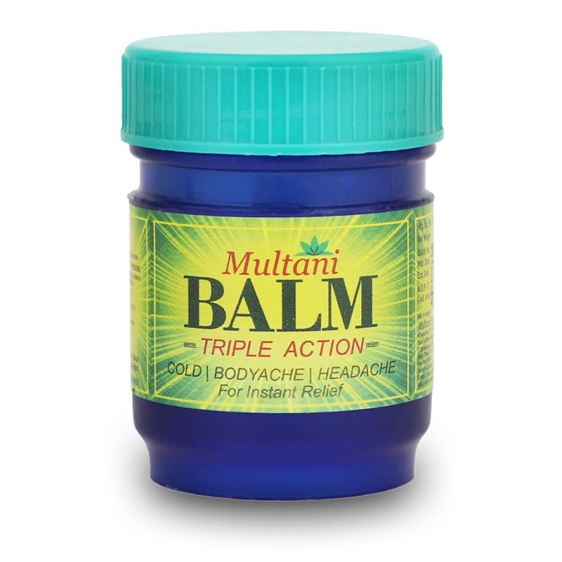 Multani Triple Action Balm | Multi-Propose Pain Relief Balm | Relief From Cold, Bodyache & Headache | 20gm - Image 1