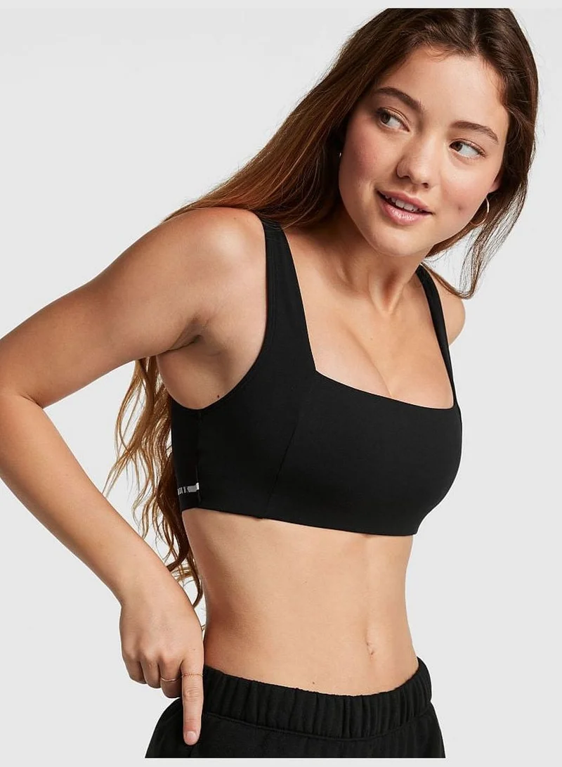 PINK Soft Ultimate Lightly Lined Square-Neck Sports Bra