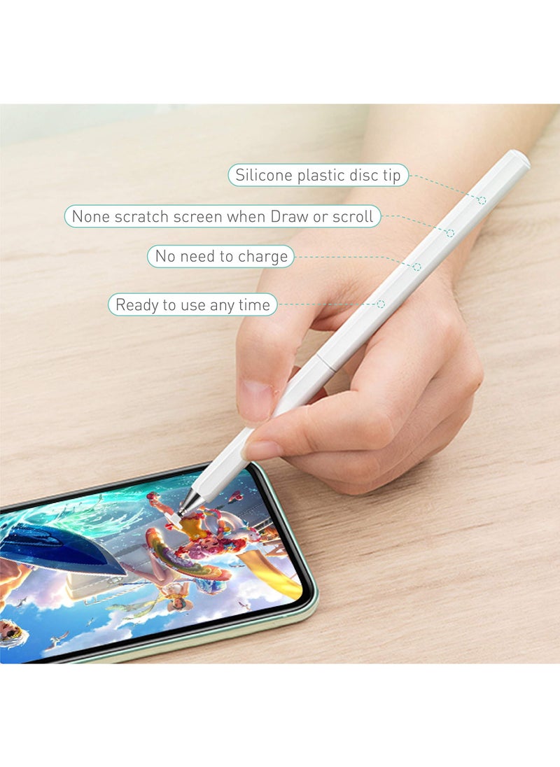 Generic - Universal High Sensitivity Passive Stylus Pen with Precision Capacitive Disc Tip for iPad, iPhone, Samsung Galaxy, Computers, and Fire Tablets - Perfect Touch Screen Accessory - Image 1