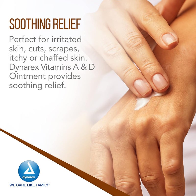 Dynarex Vitamins A & D Ointment, Ointment with Vitamin A and Vitamin D Skin Protectant, for Diaper Rash and Discomfort, White, 15 oz Jar - Image 5