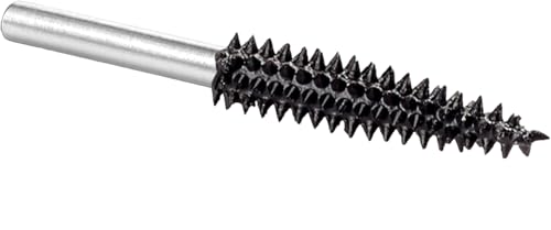Kutzall Extreme Taper Rotary Burr, 1⁄8" Shaft, Very Coarse - Wood Carving Bit for Dremel, Foredom, DeWalt, Milwaukee. Abrasive Tungsten Carbide, 1⁄8" (3.1mm) Dia. X 7⁄8" (22.2mm) Length TX-18-EC - Image 2