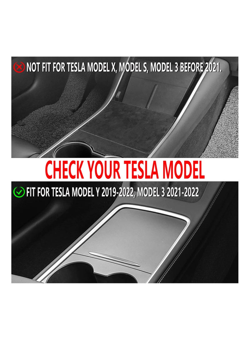 SYOSI Car USB Cable Holder, Fit for USB Cable Holder for Tesla Model 3 Model Y Accessories, Center Console Organizer USB Hub Charging Cable Station - Image 5