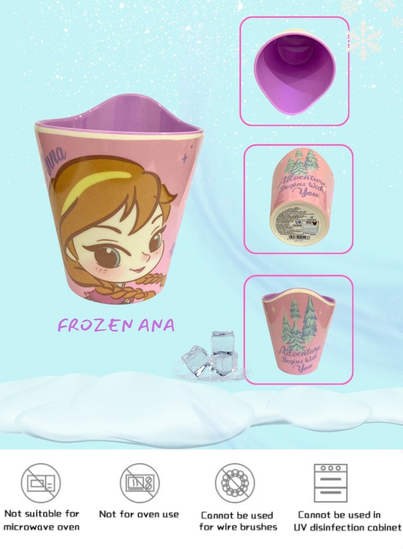 Disney 3Pcs Kids Dinnerware Set Melamine Feeding 3D Bowl,Cups & Spoon For Kids Age 2+ (ANA) - Image 3