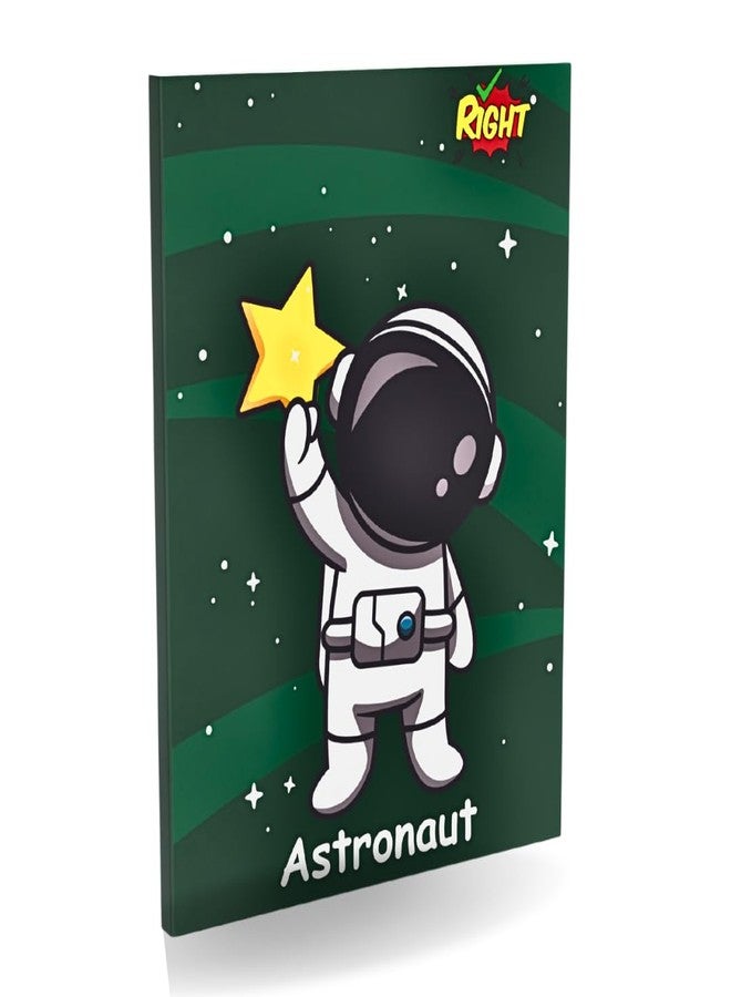 RIGHT A5 Astronaut Diary & Notebook for Kids & Adults | 160 Pages, 90 GSM Ruled Writing Journal | Space Theme Soft Cover Study Notebook for School Notes, Homework & Gifting (Green) - Image 2